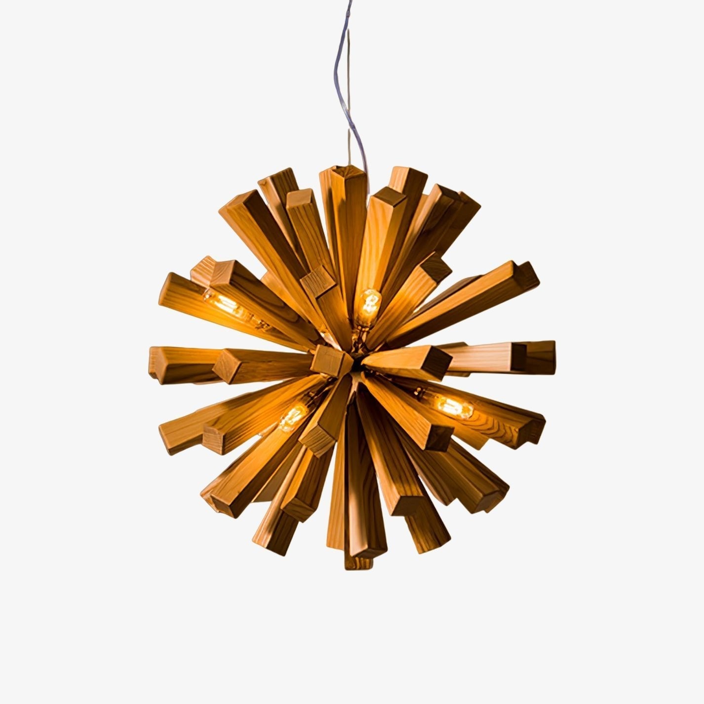 Nova Premium Nordic Art Burst Wood Chandelier-Neutral Decor