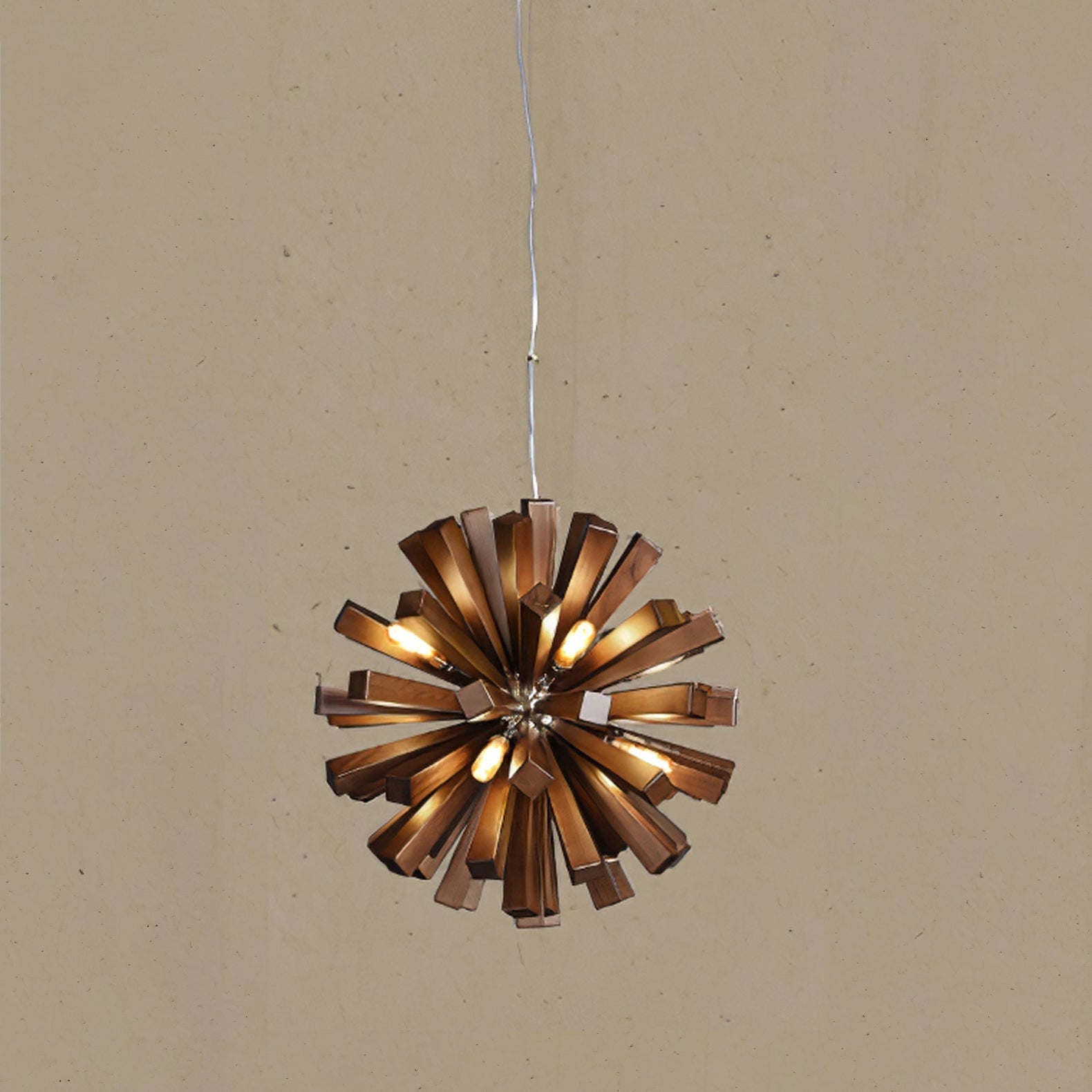 Nova Premium Nordic Art Burst Wood Chandelier-Neutral Decor