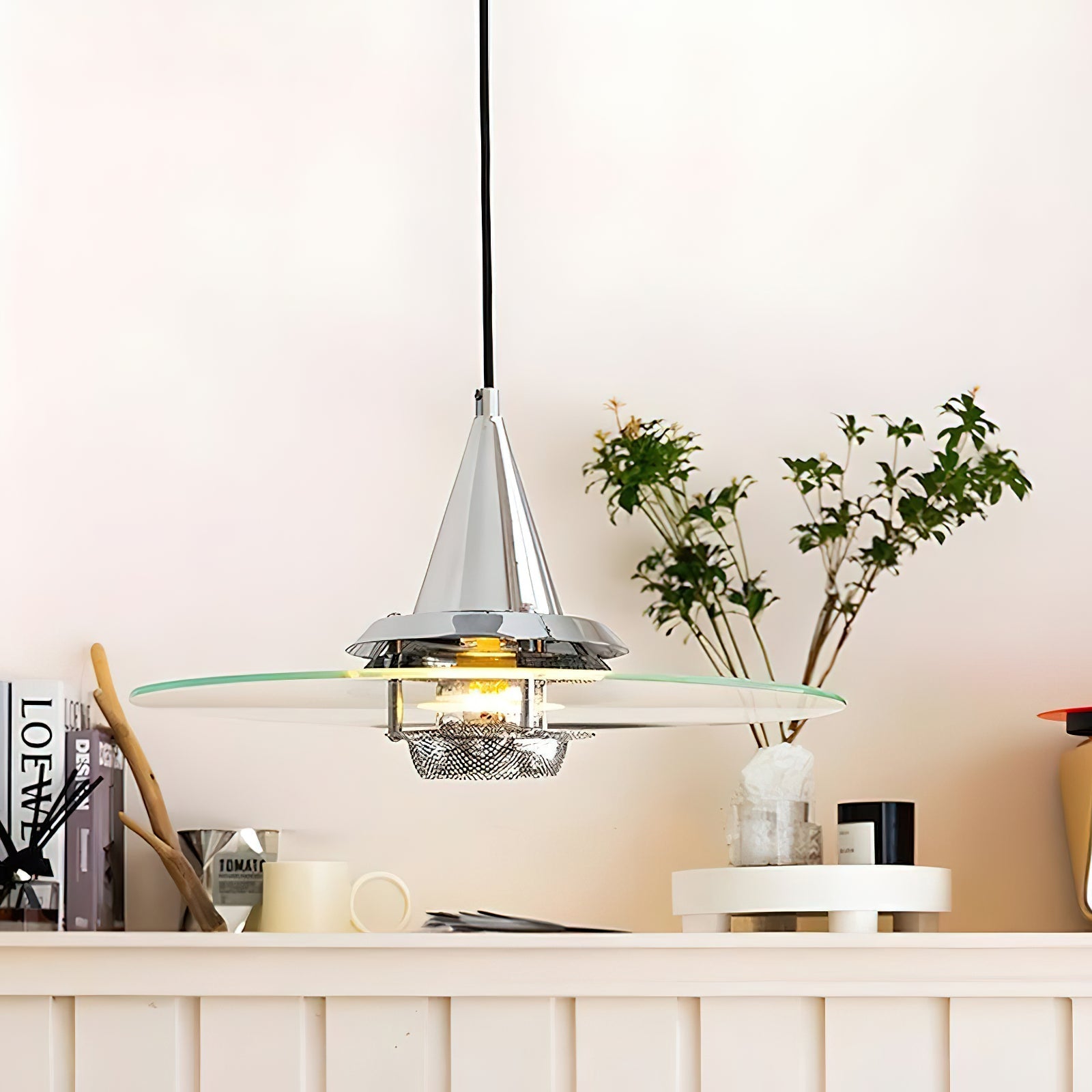 Kren Contemporary Glass Pendant Light-Neutral Decor
