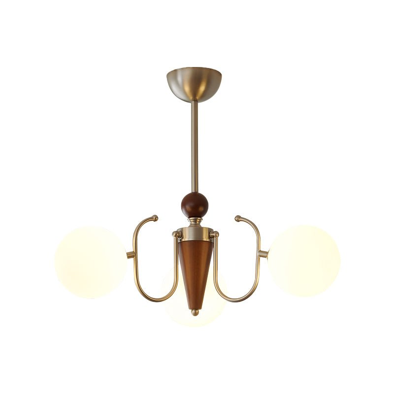 Orvynia Elegance Classic Grove Wood Glass Chandelier-Neutral Decor