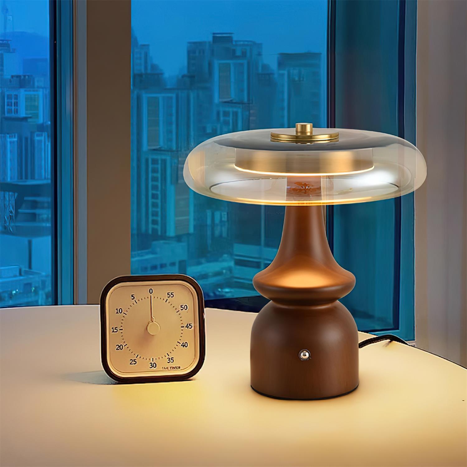 Moro Retro Wood Table Lamp-Neutral Decor