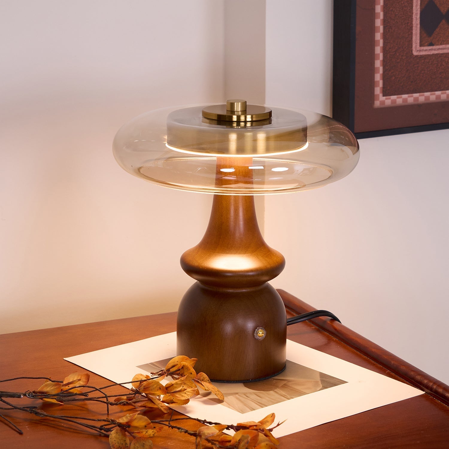 Moro Retro Wood Table Lamp-Neutral Decor