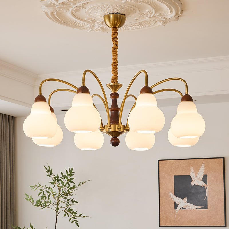 Novelle Traditional Elegance Vintage Wood Chandelier-Neutral Decor