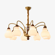 Novelle Traditional Elegance Vintage Wood Chandelier-Neutral Decor