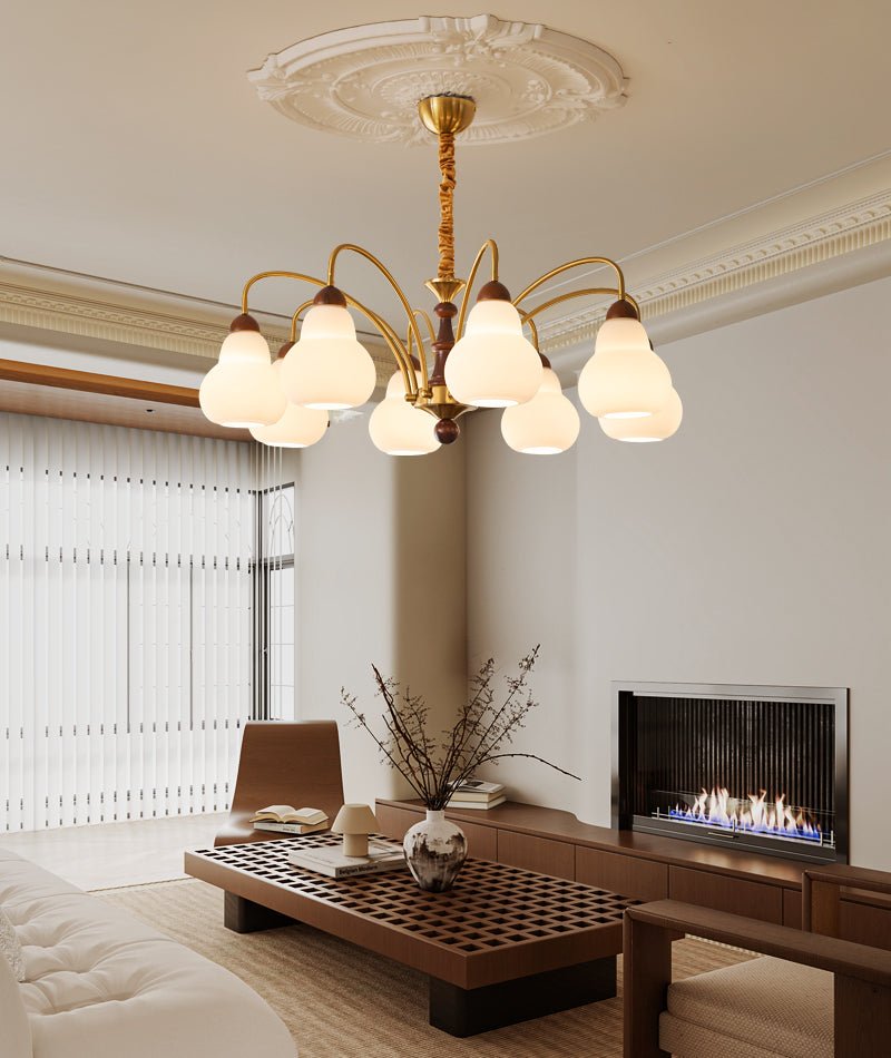 Novelle Traditional Elegance Vintage Wood Chandelier-Neutral Decor