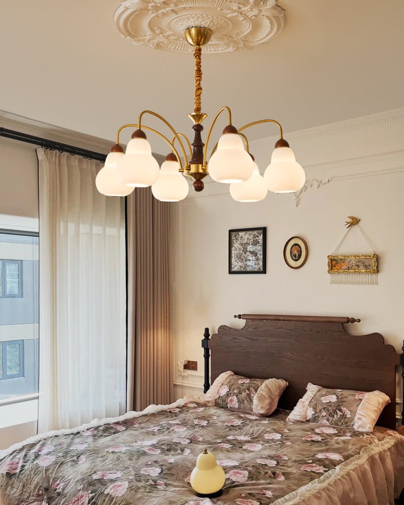 Novelle Traditional Elegance Vintage Wood Chandelier-Neutral Decor