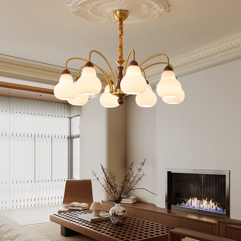 Novelle Traditional Elegance Vintage Wood Chandelier-Neutral Decor