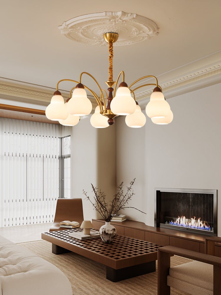 Novelle Traditional Elegance Vintage Wood Chandelier-Neutral Decor
