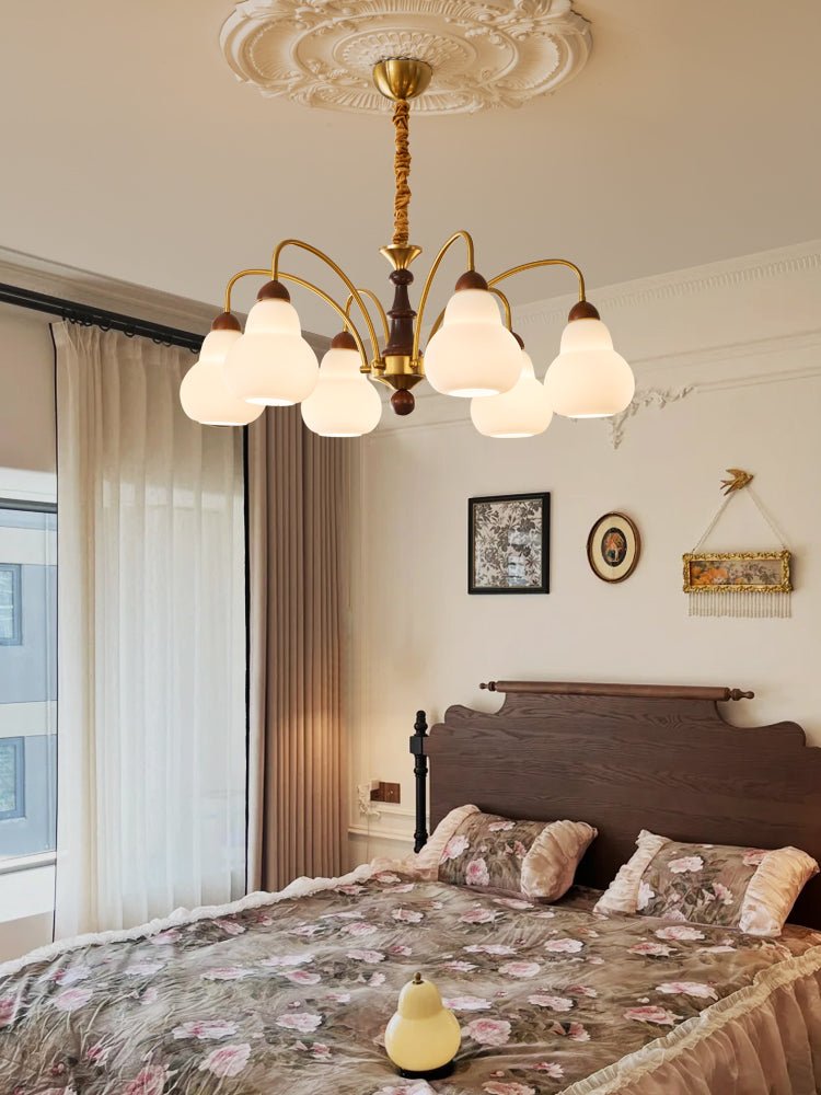 Novelle Traditional Elegance Vintage Wood Chandelier-Neutral Decor