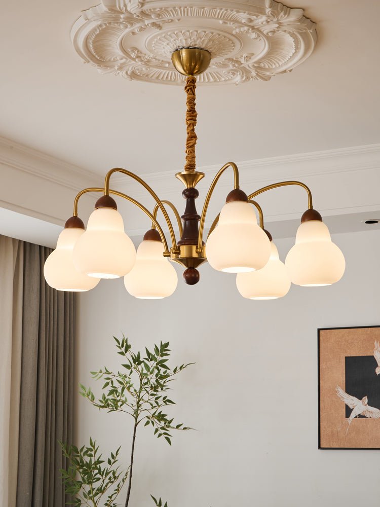 Novelle Traditional Elegance Vintage Wood Chandelier-Neutral Decor