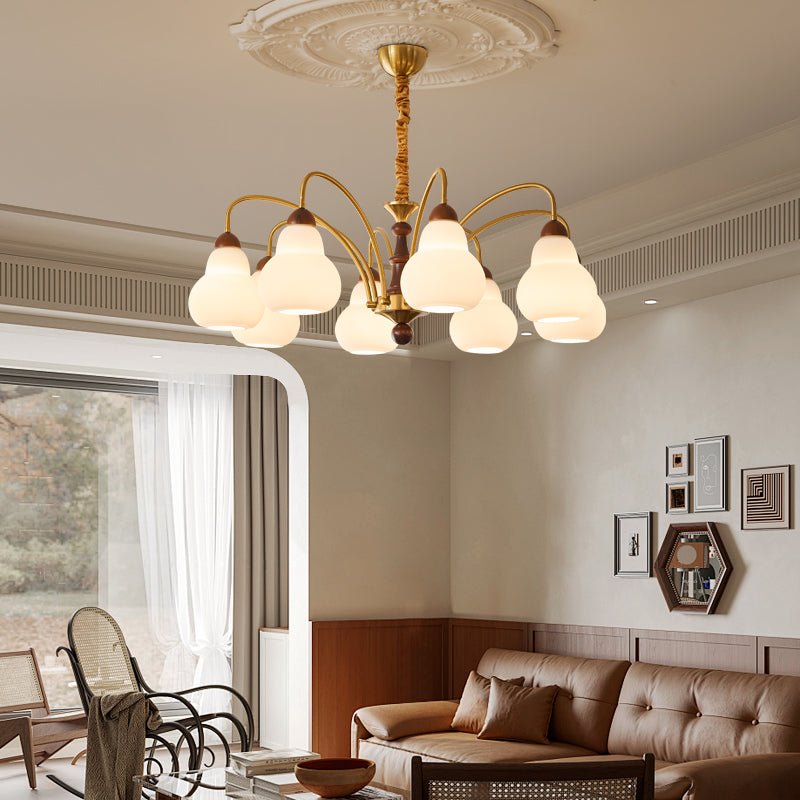 Novelle Traditional Elegance Vintage Wood Chandelier-Neutral Decor