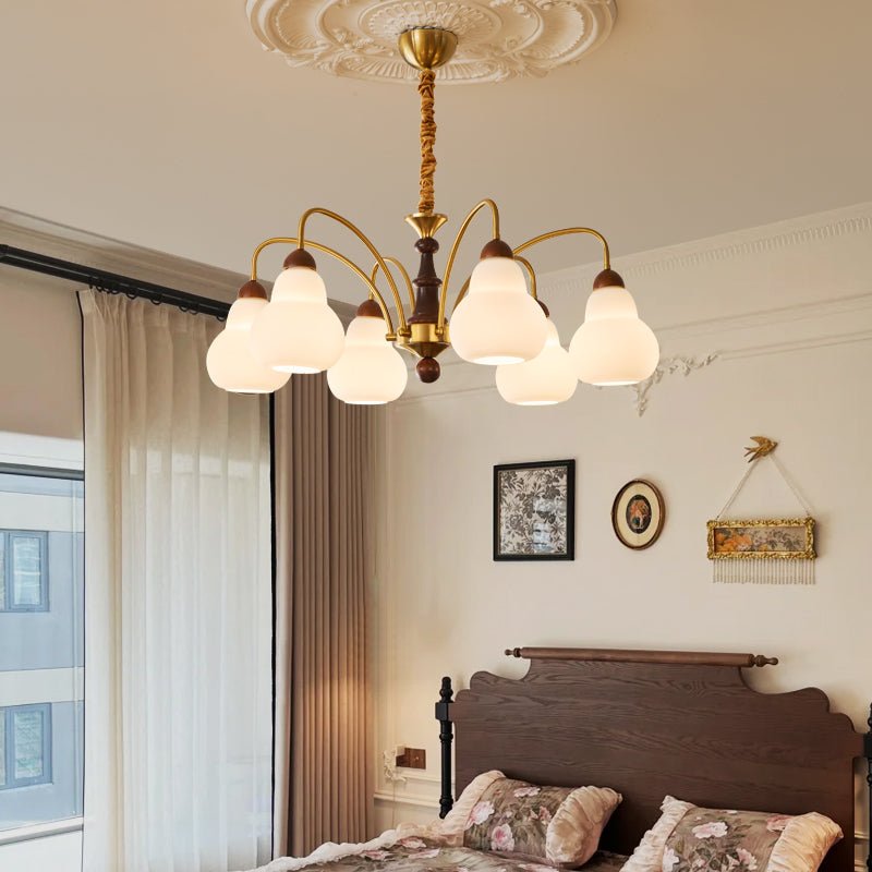 Novelle Traditional Elegance Vintage Wood Chandelier-Neutral Decor