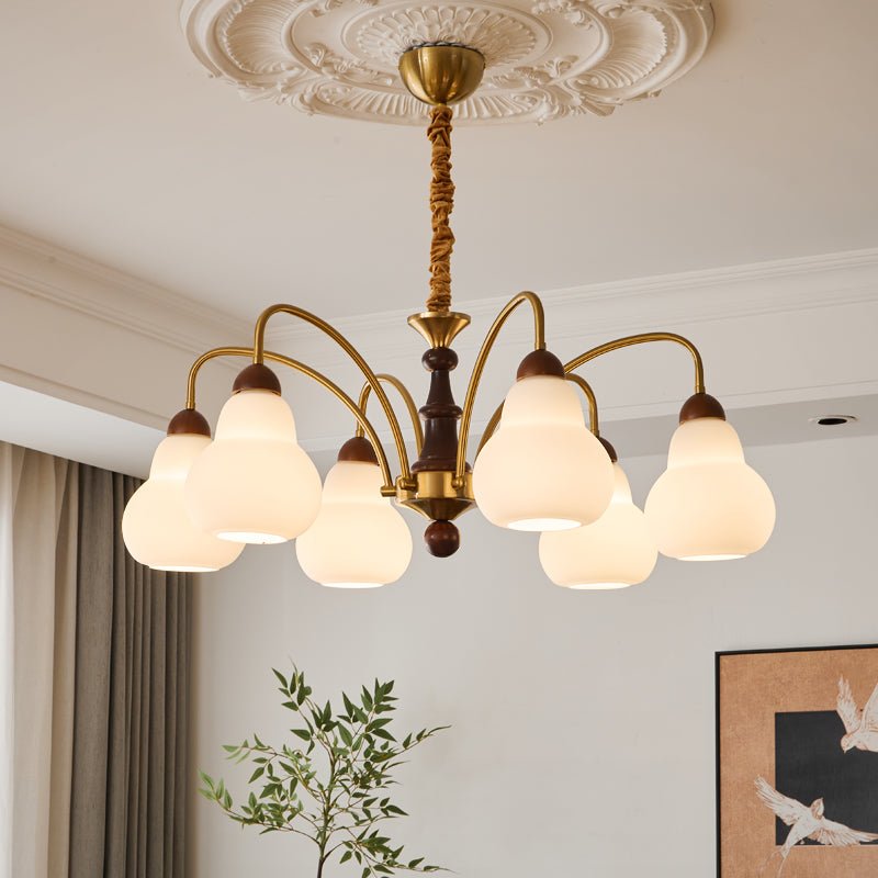 Novelle Traditional Elegance Vintage Wood Chandelier-Neutral Decor
