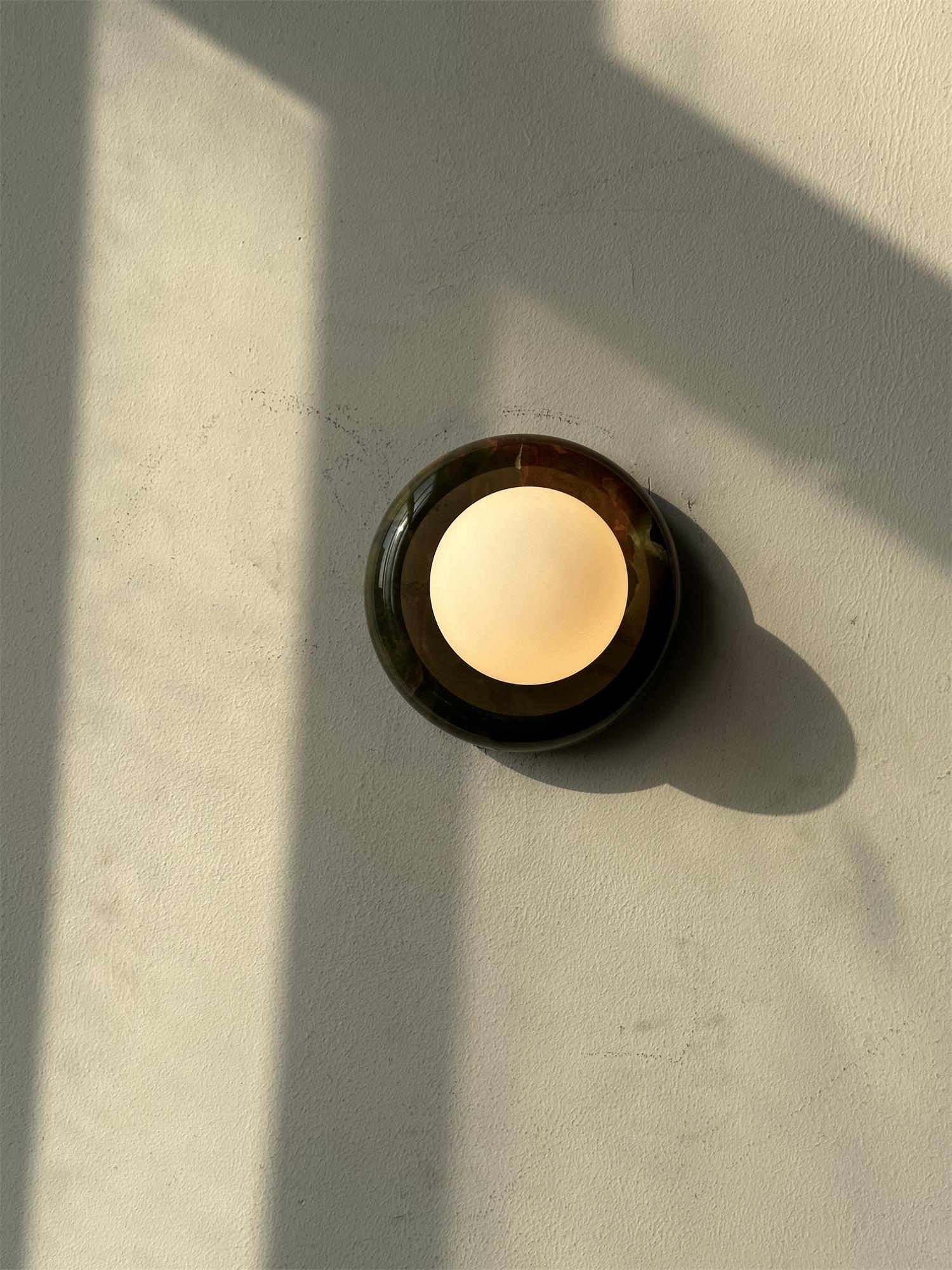 Cemaros Jade Glass Wall Lamp-Neutral Decor