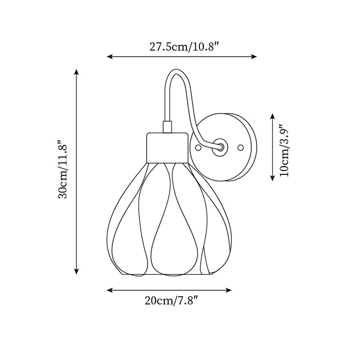 Pivona Glass Wall Lamp