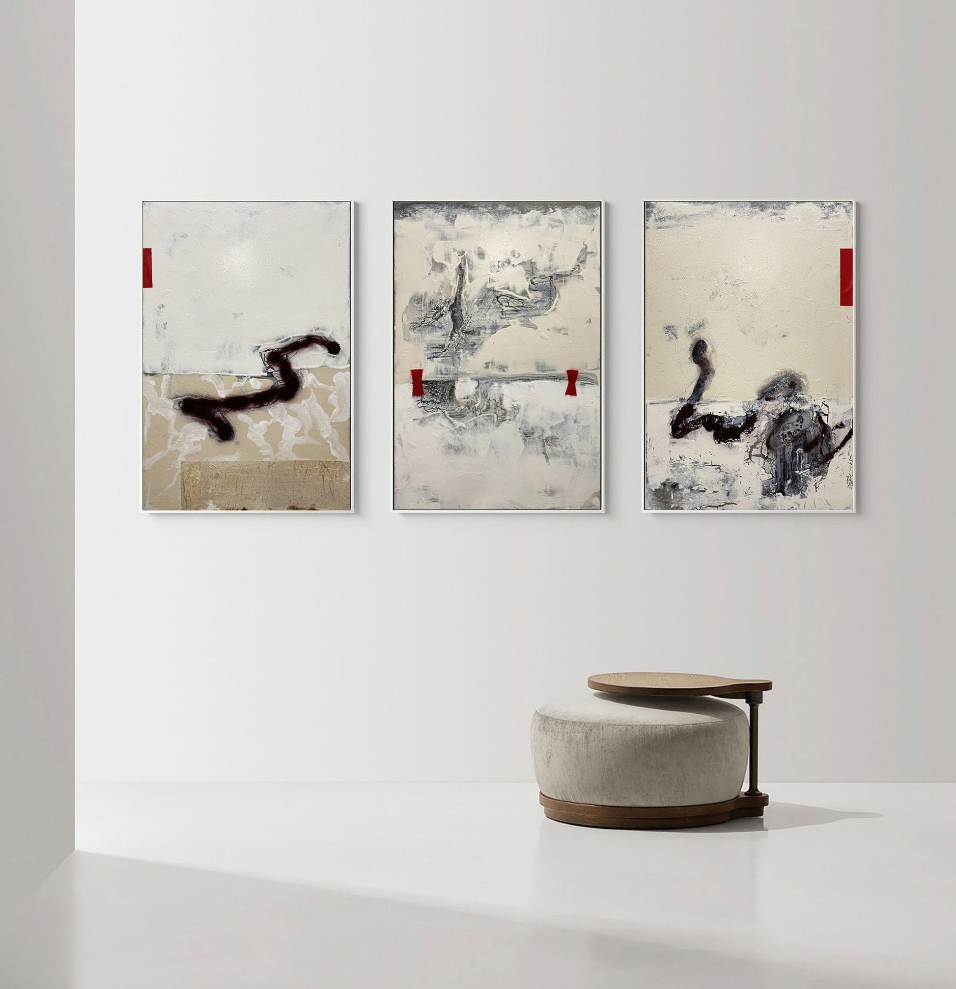 Beige Textured Abstract Art ABAO20 - Neutralighting