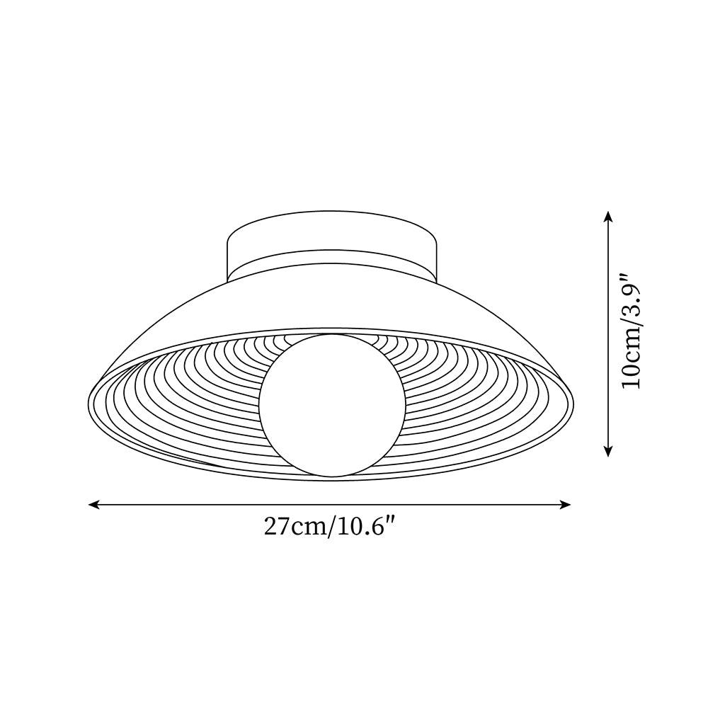Zira Wooden Flush Mount Ceiling Light with Round Globe-Neutral Decor