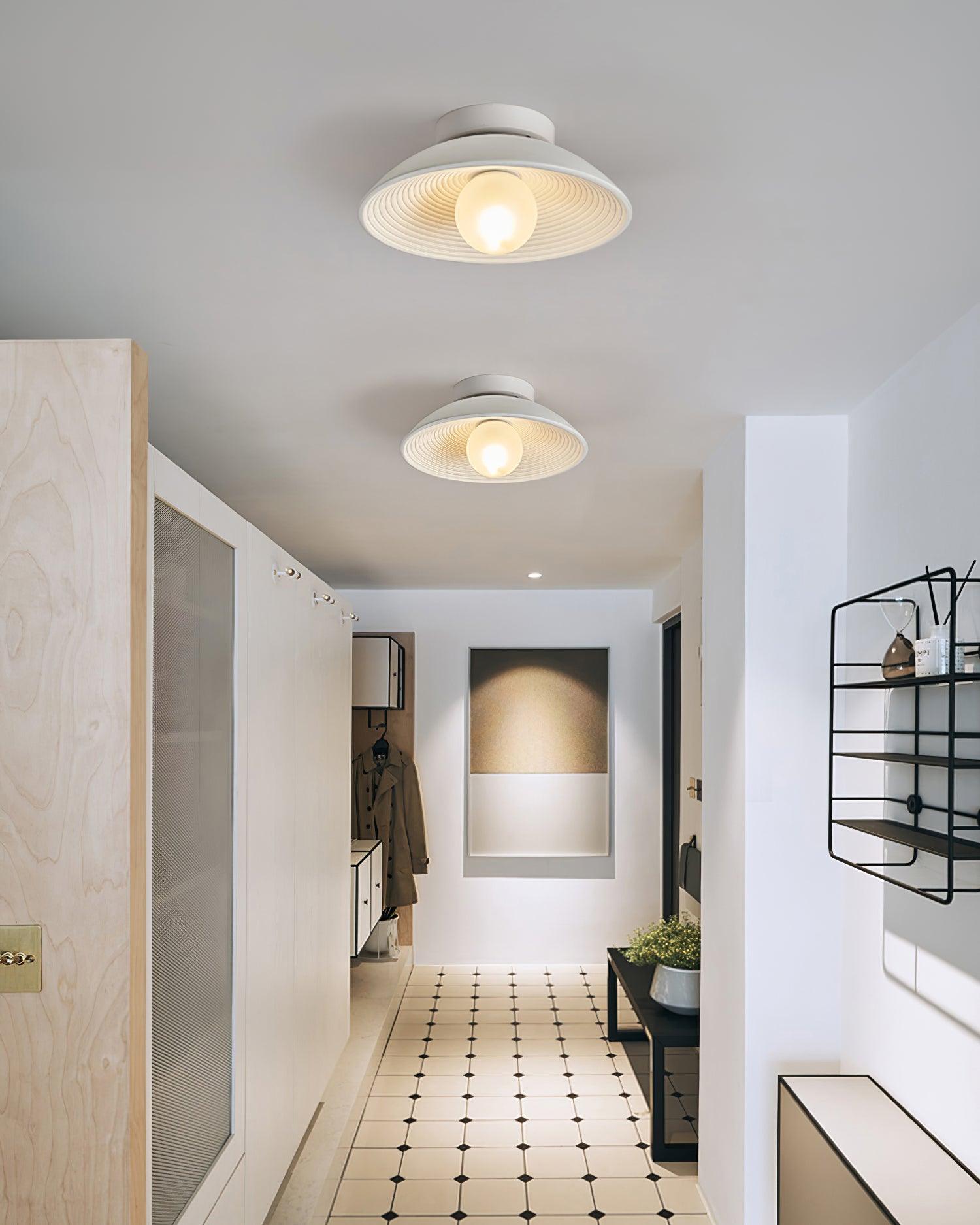 Zira Wooden Flush Mount Ceiling Light with Round Globe-Neutral Decor