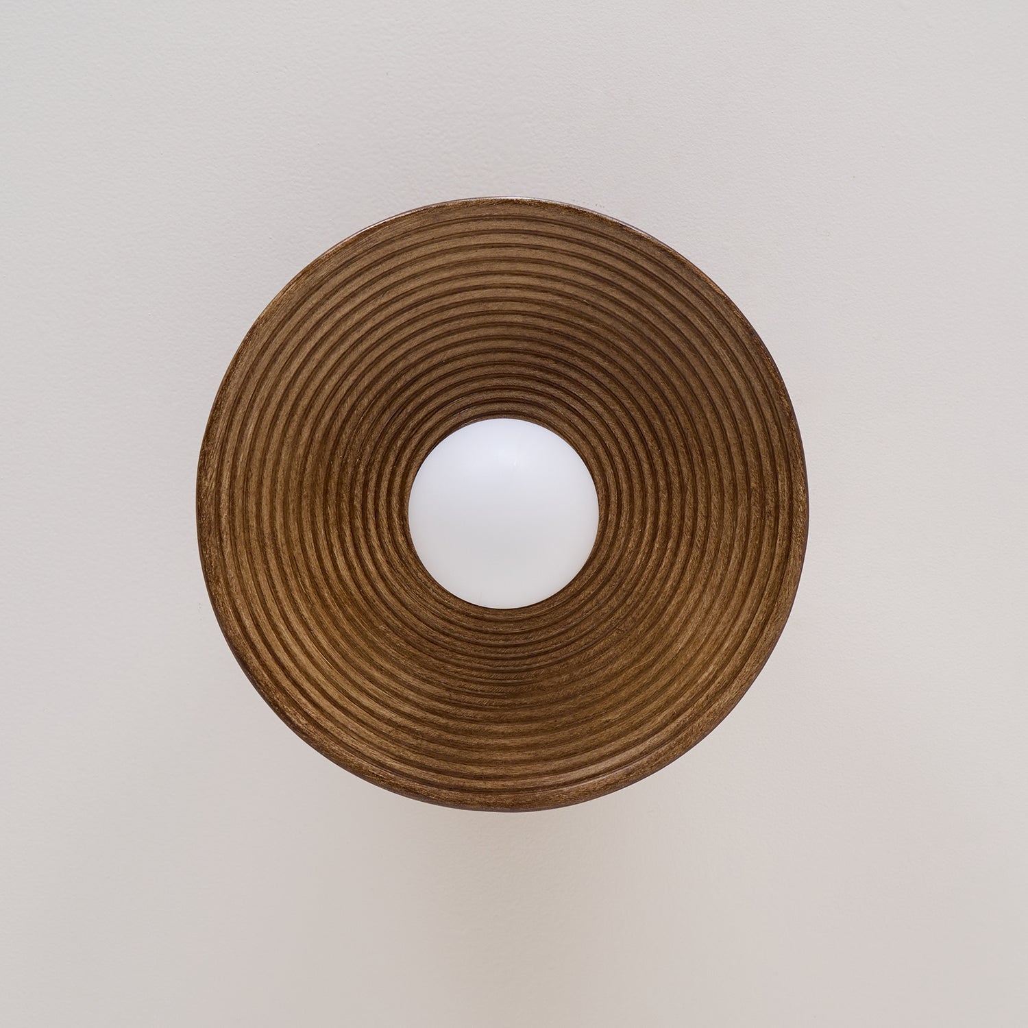 Zira Wooden Flush Mount Ceiling Light with Round Globe-Neutral Decor