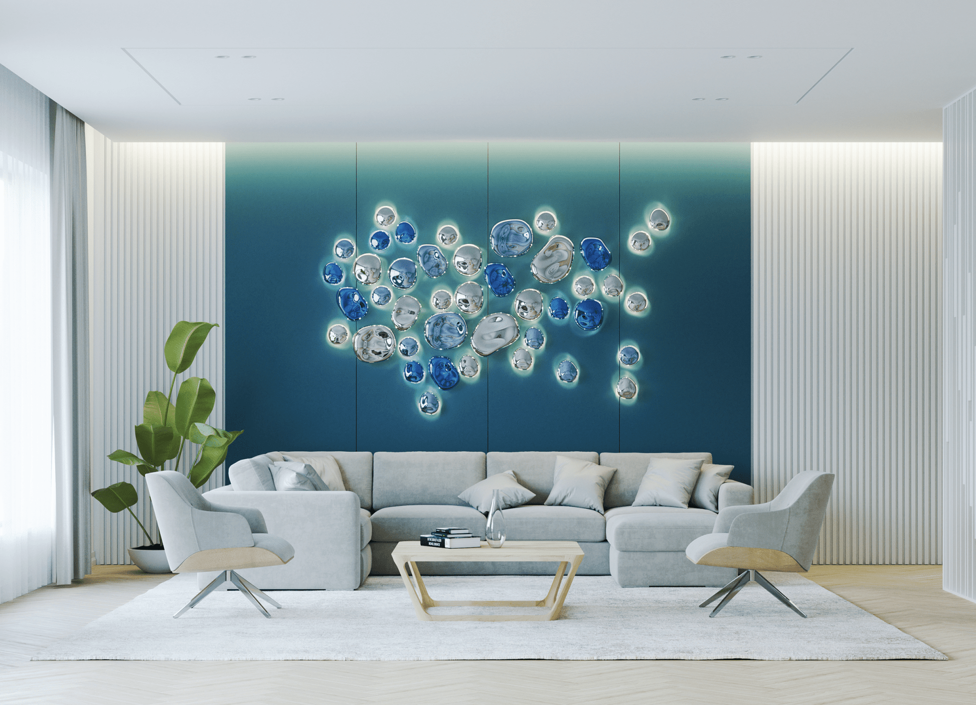 Nyzoris Bubble Glass Wall Light-Neutral Decor