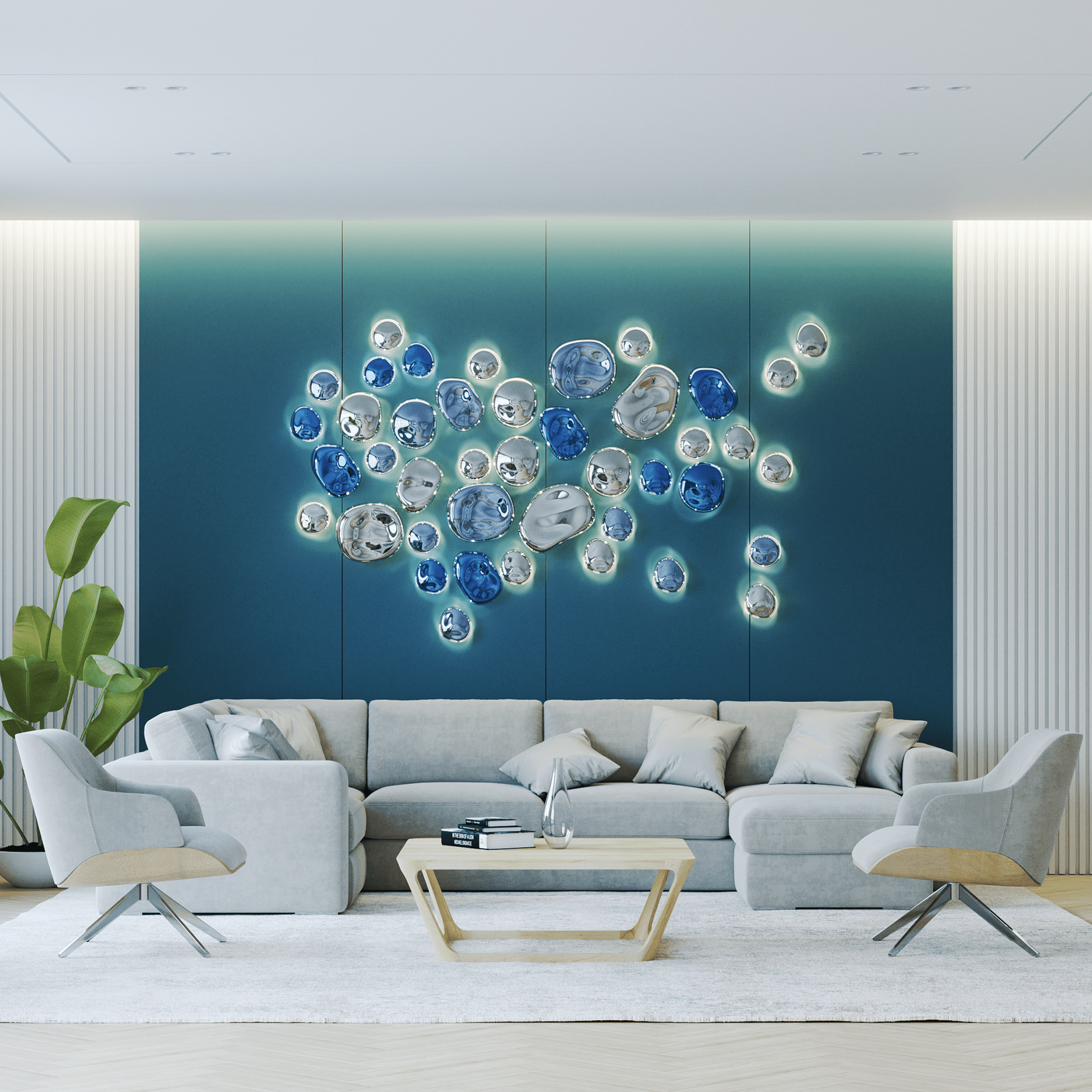 Nyzoris Bubble Glass Wall Light-Neutral Decor