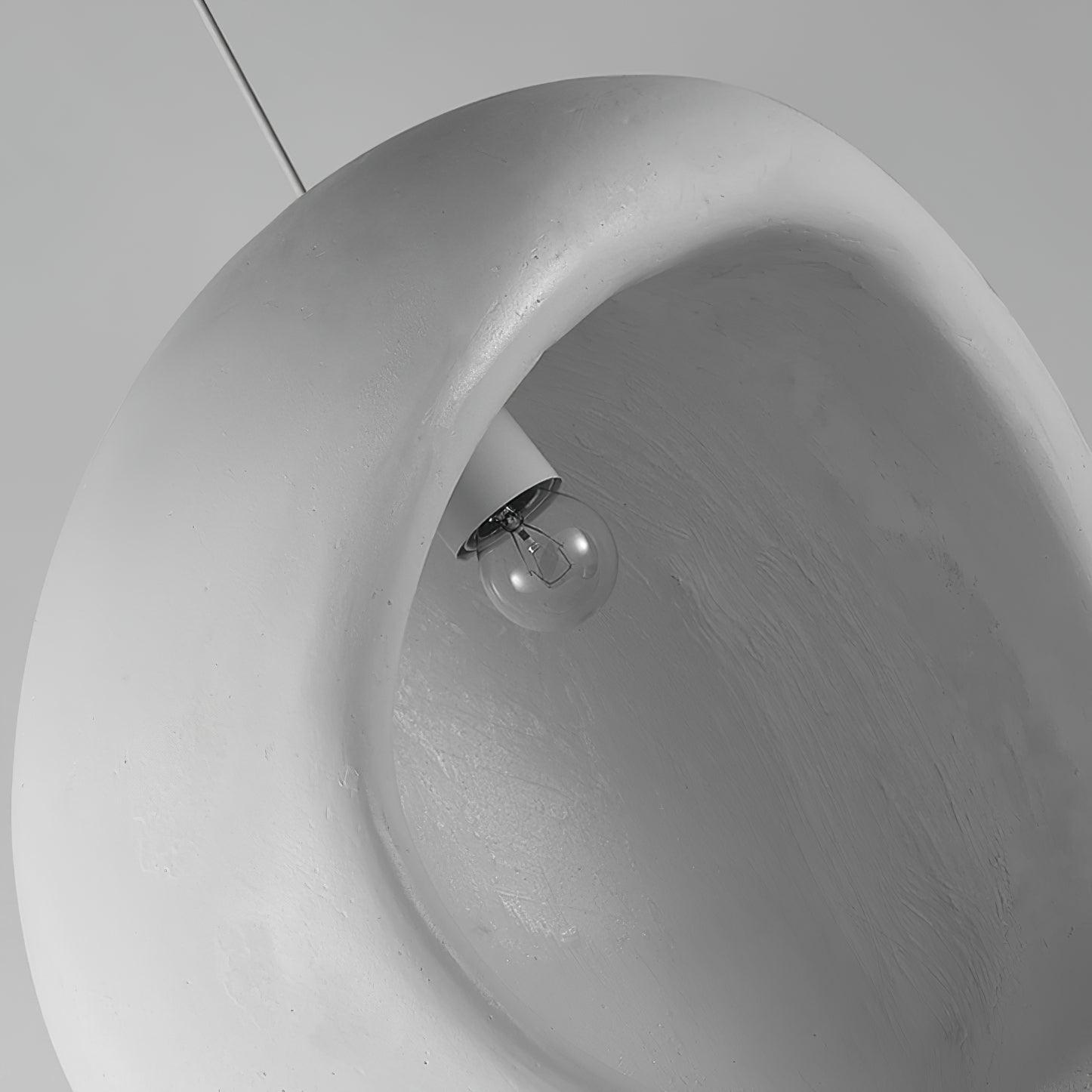 Seo Pendant Lamp Plaster Organic Hollow Teardrop Wabi Sabi-Neutral Decor