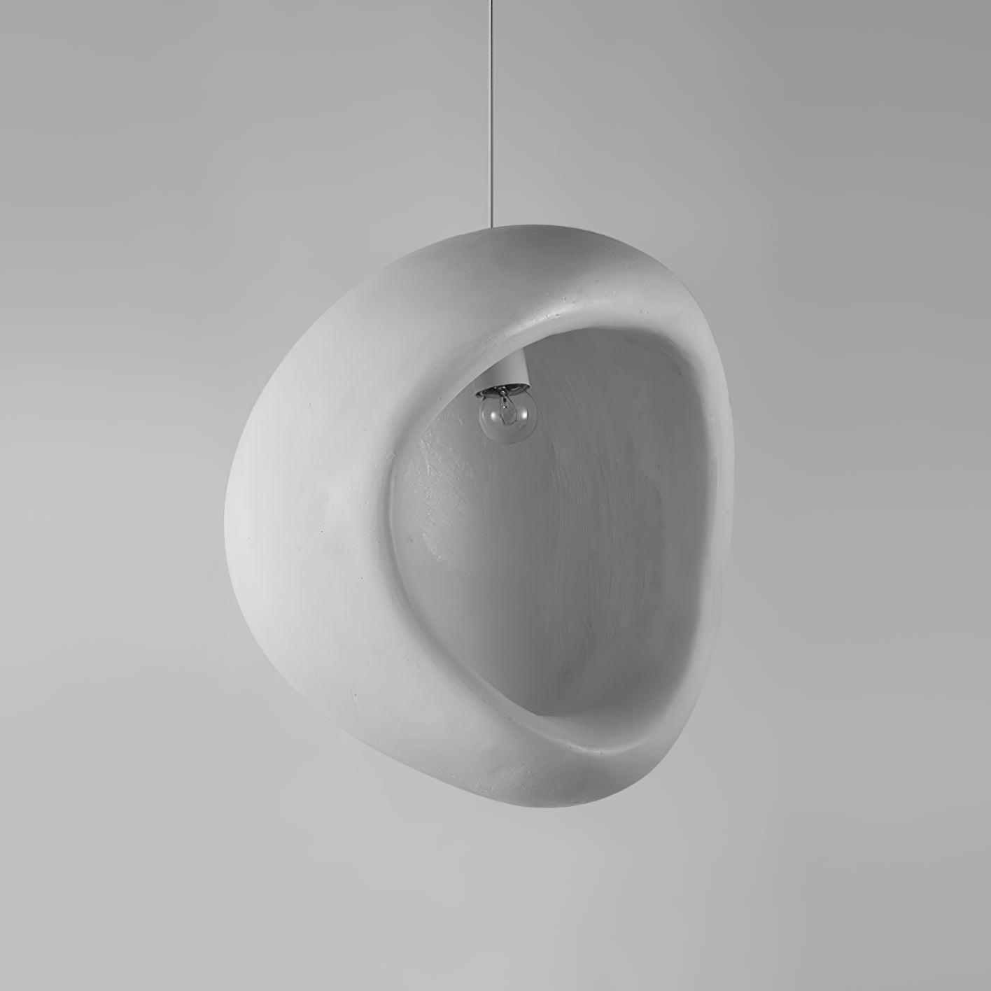 Seo Pendant Lamp Plaster Organic Hollow Teardrop Wabi Sabi-Neutral Decor