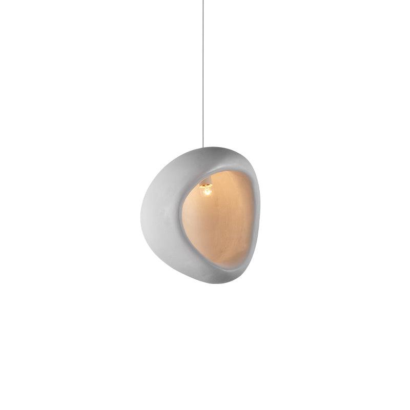 Seo Pendant Lamp Plaster Organic Hollow Teardrop Wabi Sabi-Neutral Decor