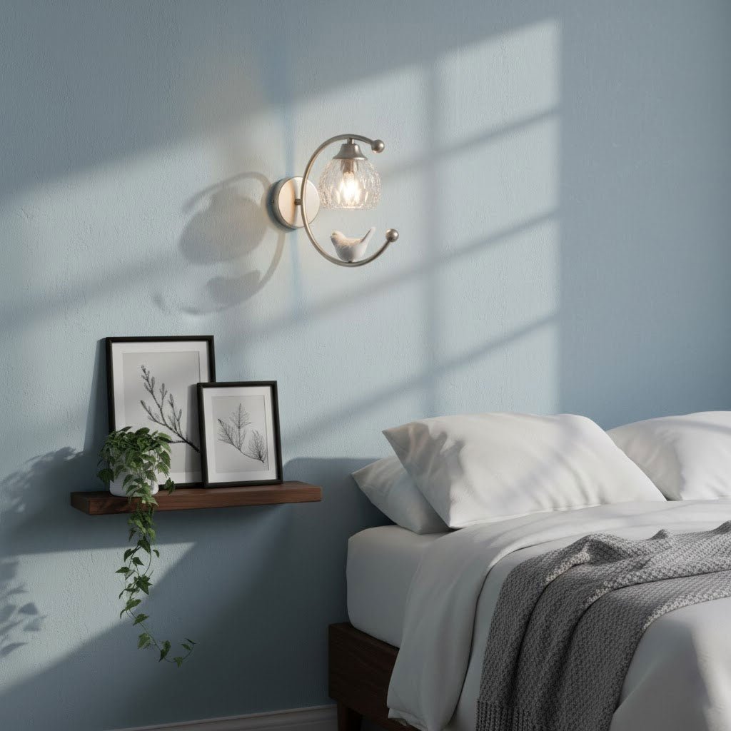 Felix Linearo Artistic Ceramic Bird Wall Lamp-Neutral Decor