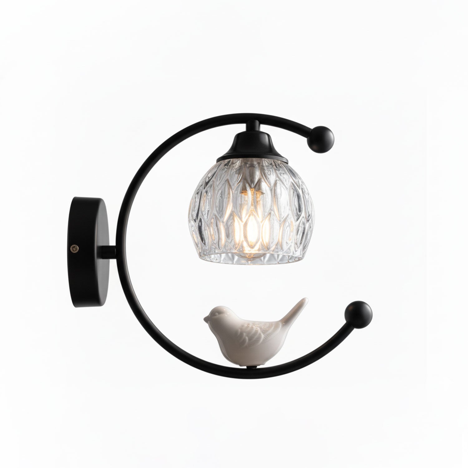 Felix Linearo Artistic Ceramic Bird Wall Lamp-Neutral Decor