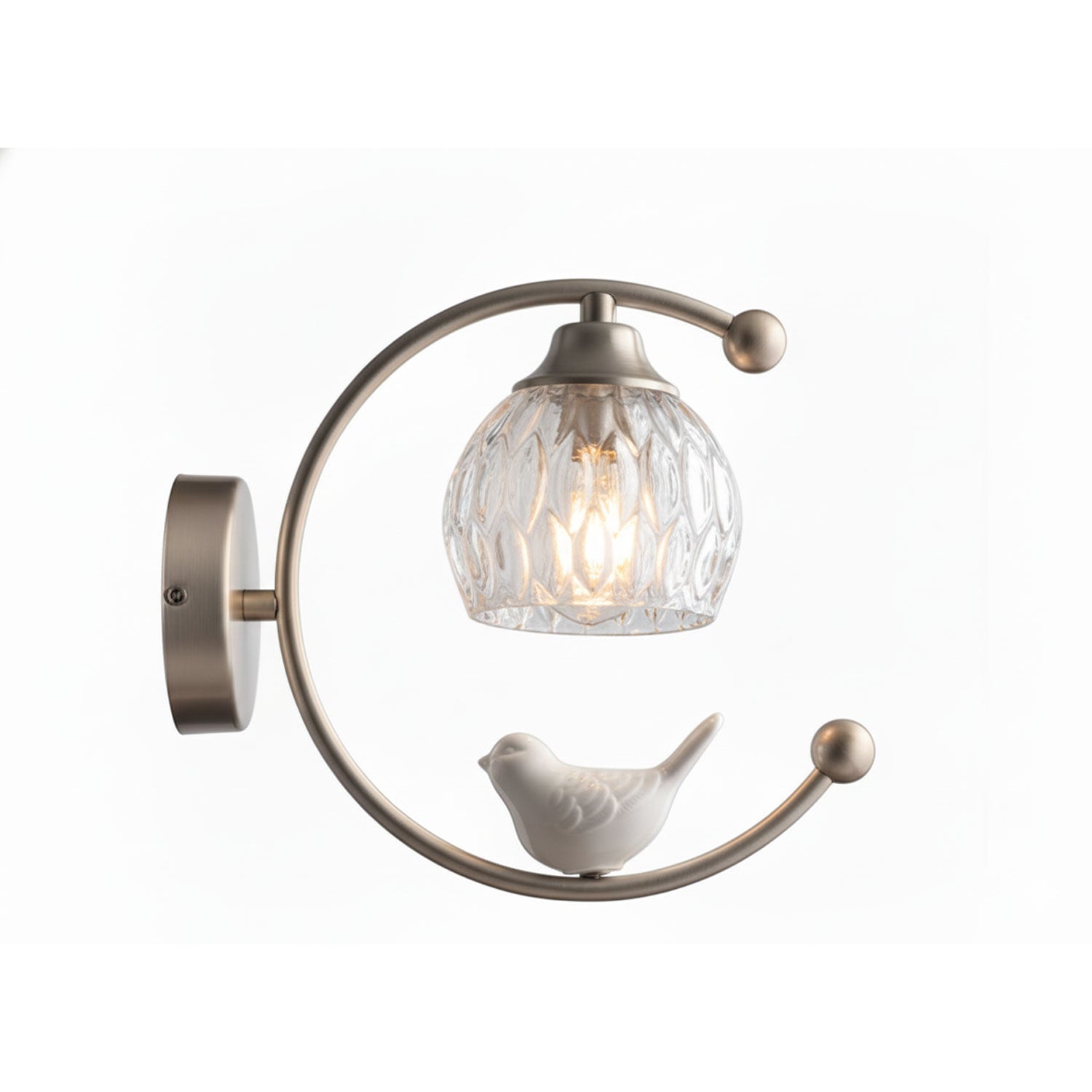 Felix Linearo Artistic Ceramic Bird Wall Lamp-Neutral Decor