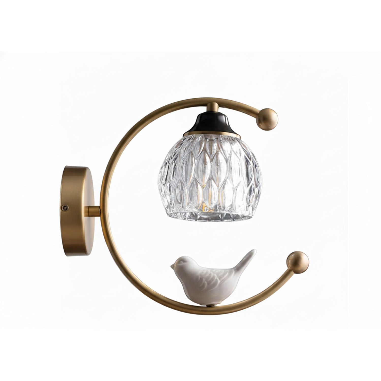 Felix Linearo Artistic Ceramic Bird Wall Lamp-Neutral Decor