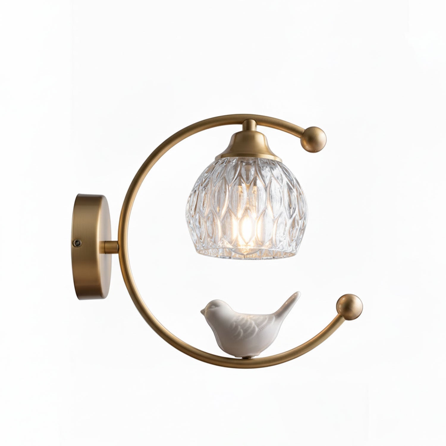 Felix Linearo Artistic Ceramic Bird Wall Lamp-Neutral Decor