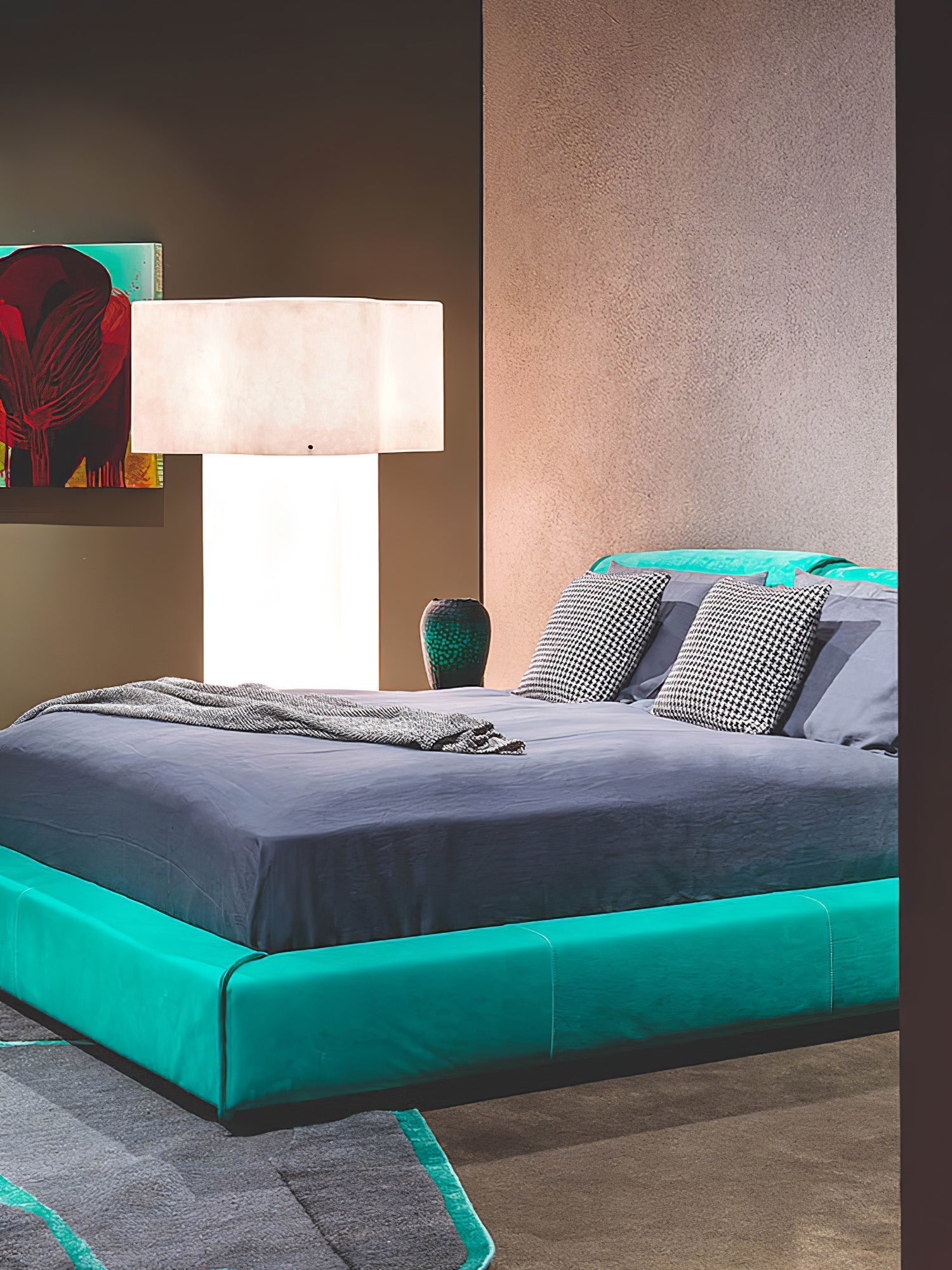 Loneo Minimalist FRP Floor Lamp-Neutral Decor