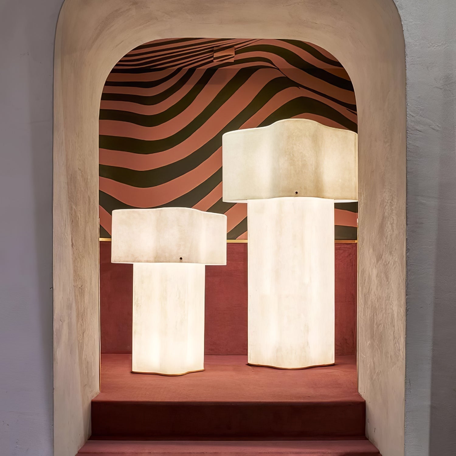 Loneo Minimalist FRP Floor Lamp-Neutral Decor