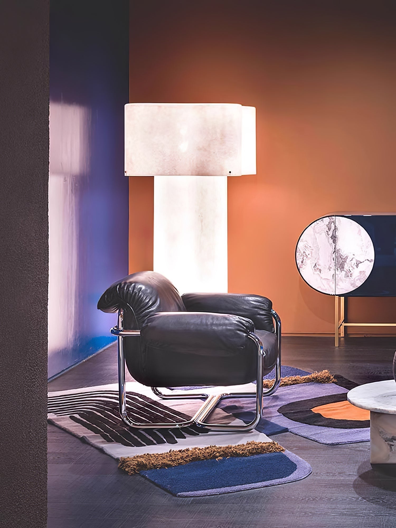 Loneo Minimalist FRP Floor Lamp-Neutral Decor