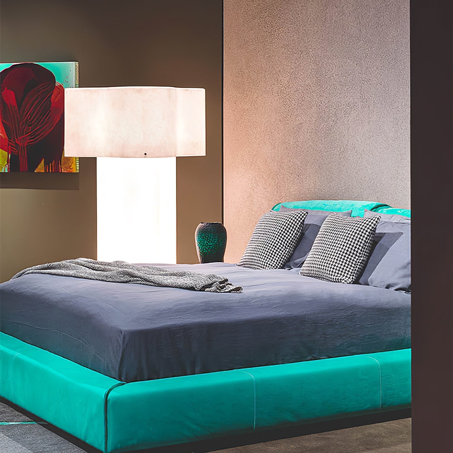 Loneo Minimalist FRP Floor Lamp-Neutral Decor