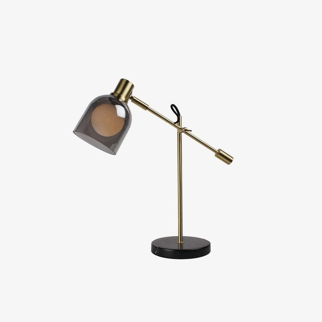 Locor Marble Industrial Table Lamp-Neutral Decor