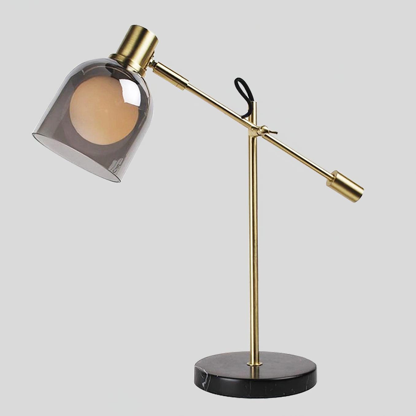 Locor Marble Industrial Table Lamp-Neutral Decor