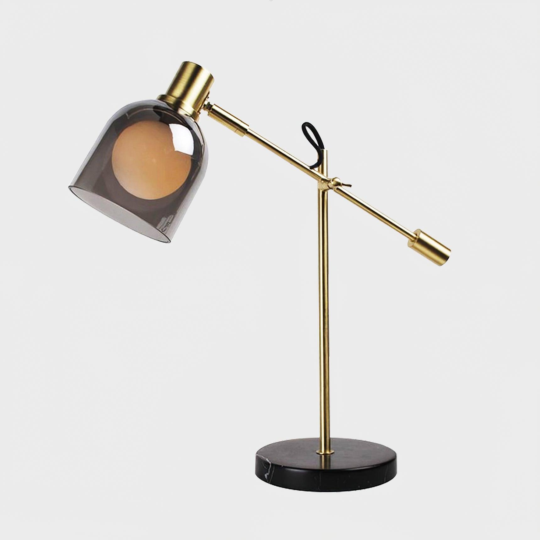 Locor Marble Industrial Table Lamp-Neutral Decor