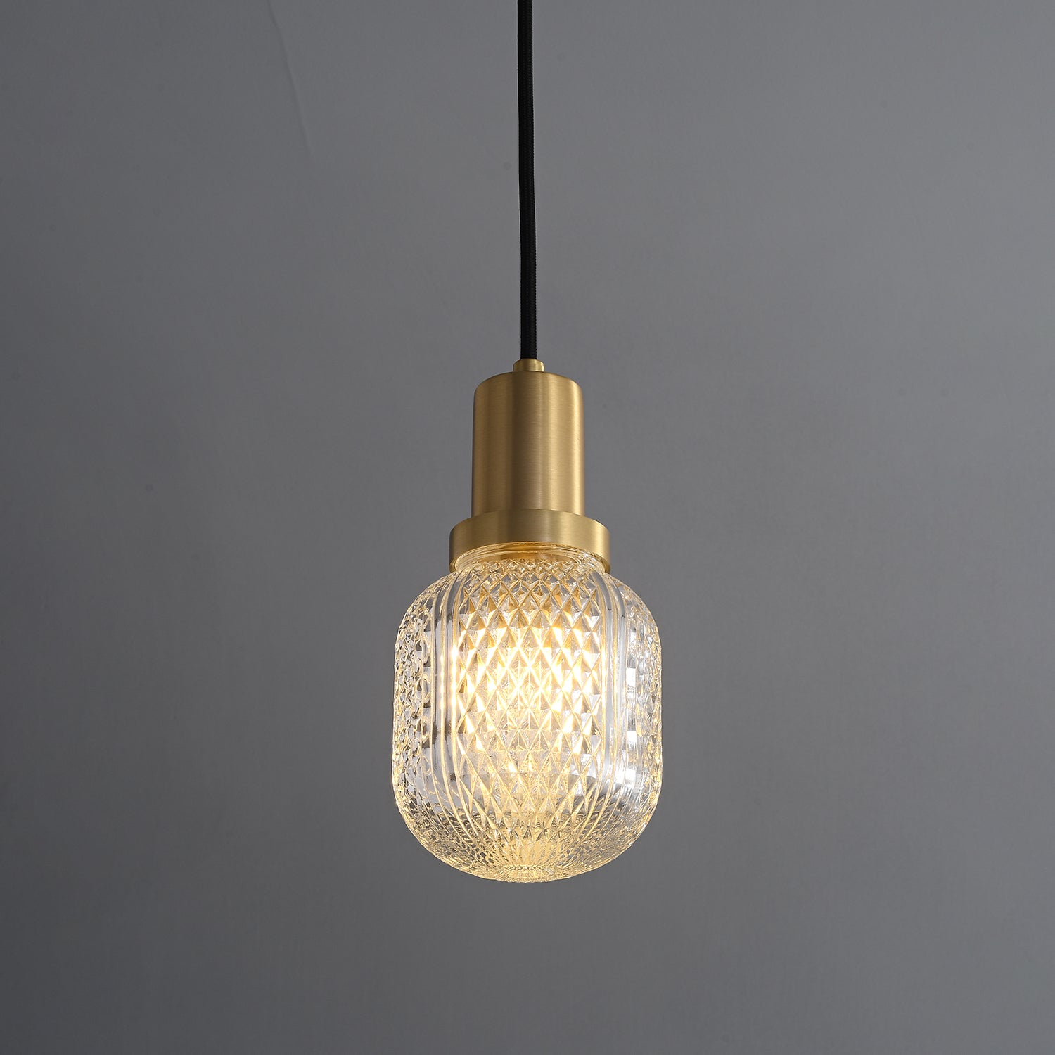 Cacarir Premium Nordic Art Brass Glass Pendant Lamp-Neutral Decor