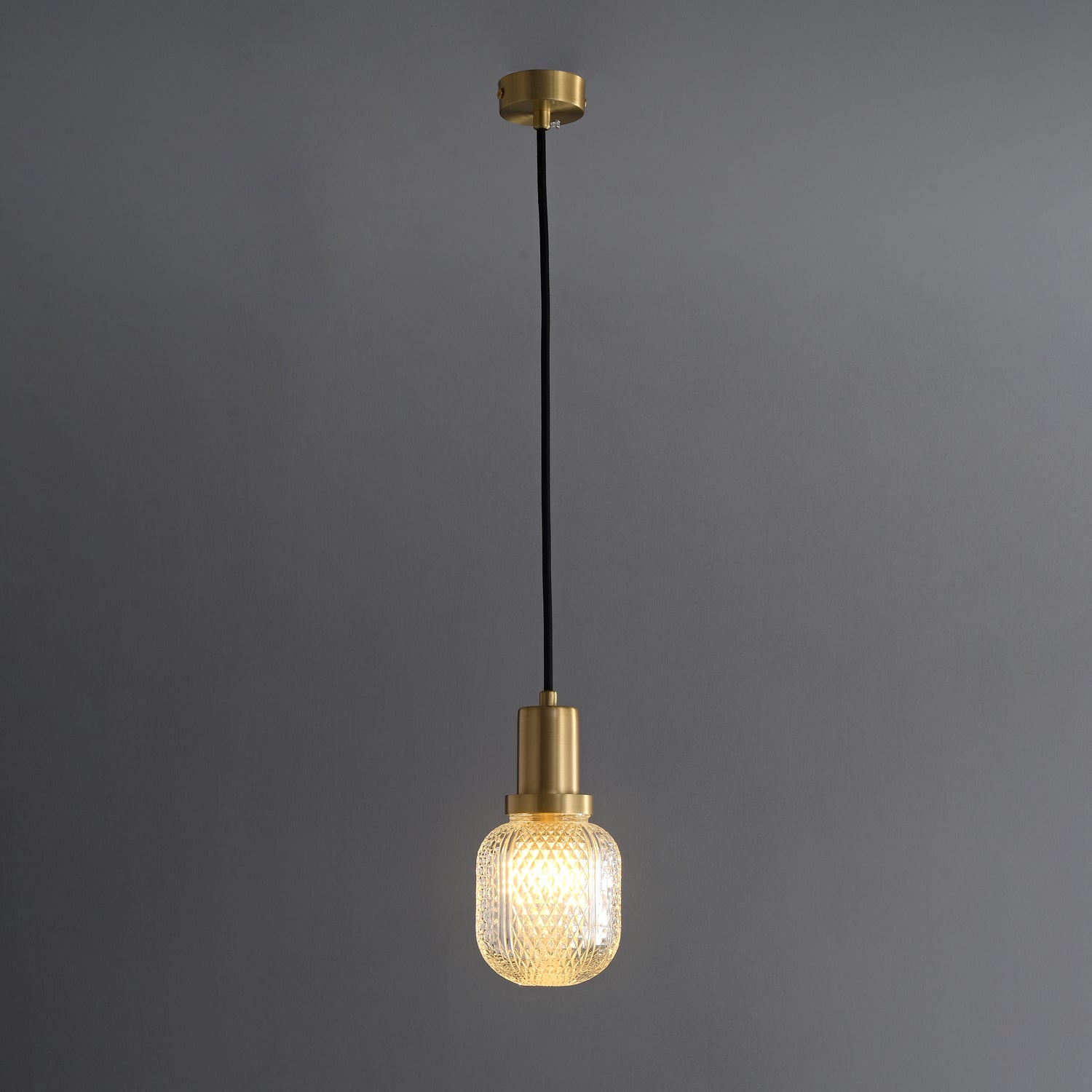 Cacarir Premium Nordic Art Brass Glass Pendant Lamp-Neutral Decor
