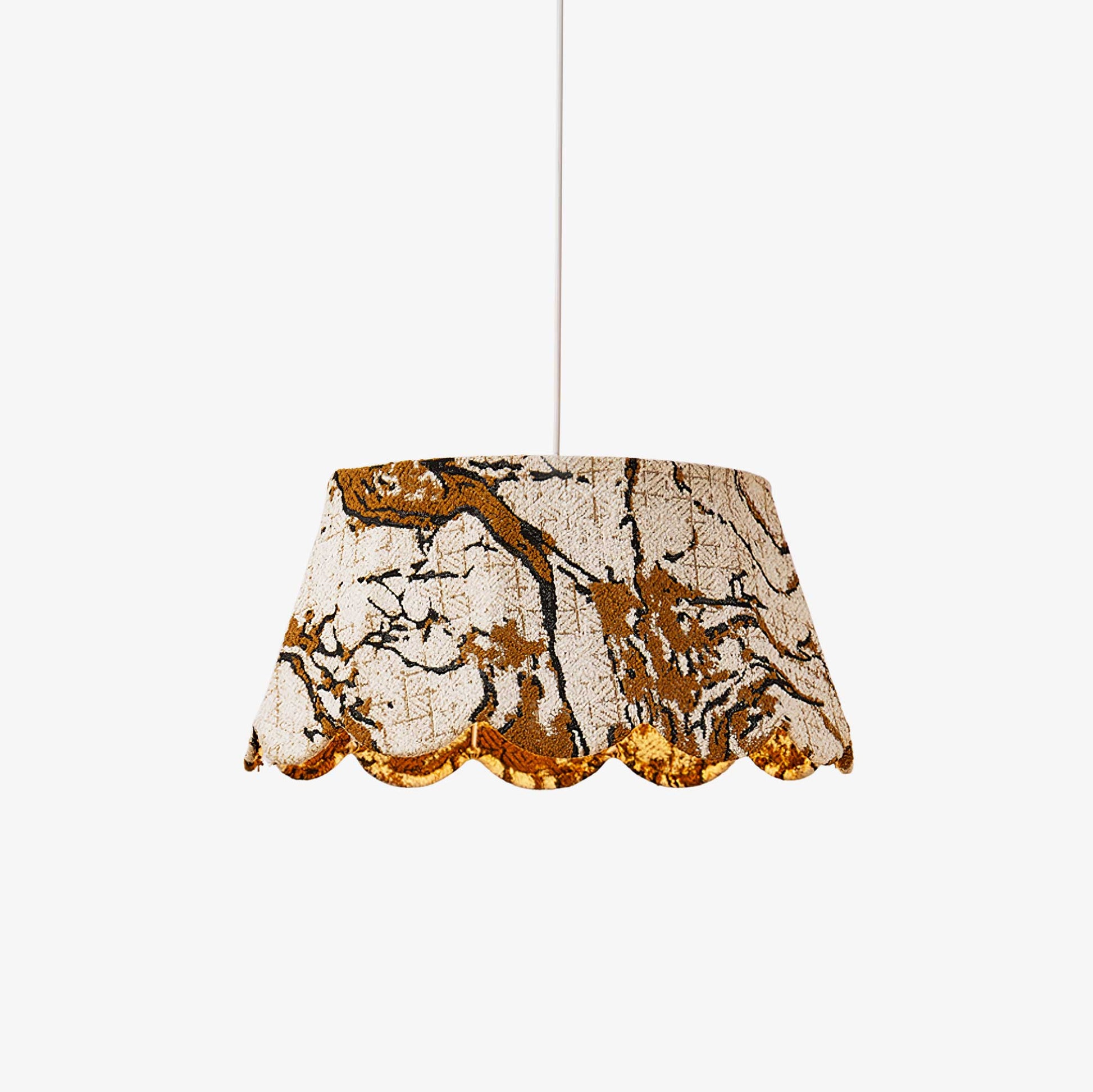 Vavenia Creativity Scallop Fabric Pendant Light-Neutral Decor