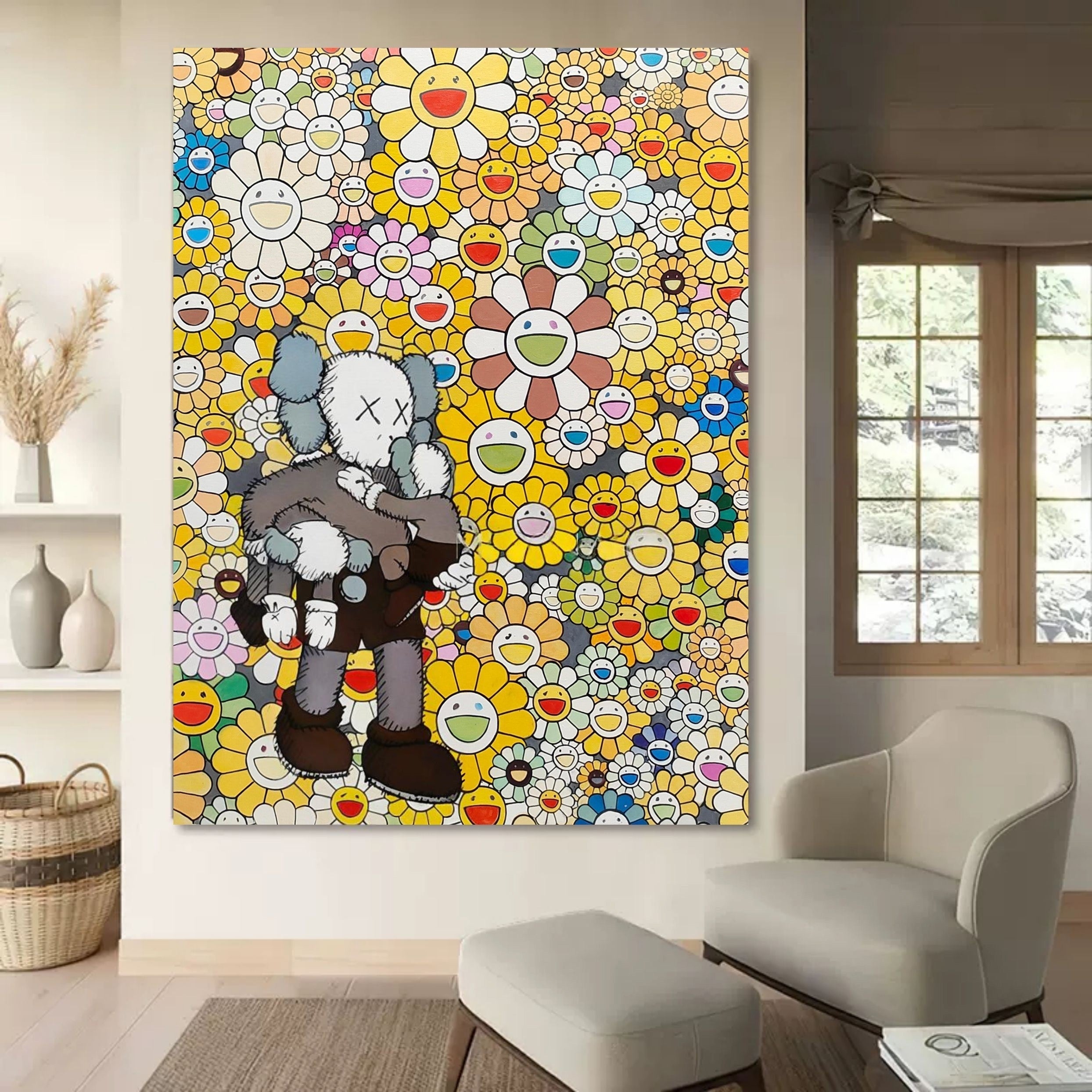 Wall Art Vertical Pop Art Cartoon Character Scene Vibrant - Neutralighting
