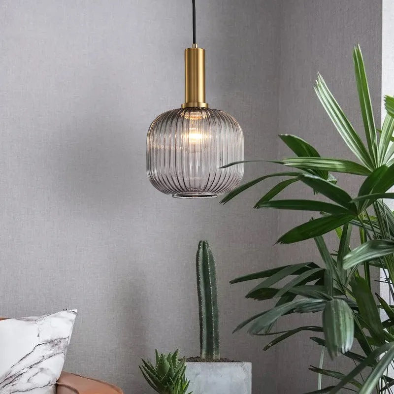 Valentina Pendant Light Crystal, Moru Glass, Cognac/Green/Grey, Kitchen Island - Neutral Decor