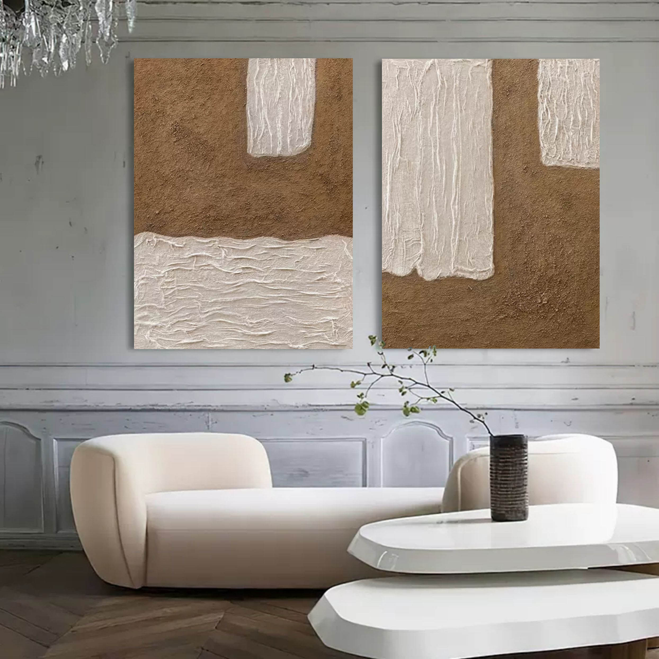 Abstract Painting Set Of 2 SP095 - Neutralighting
