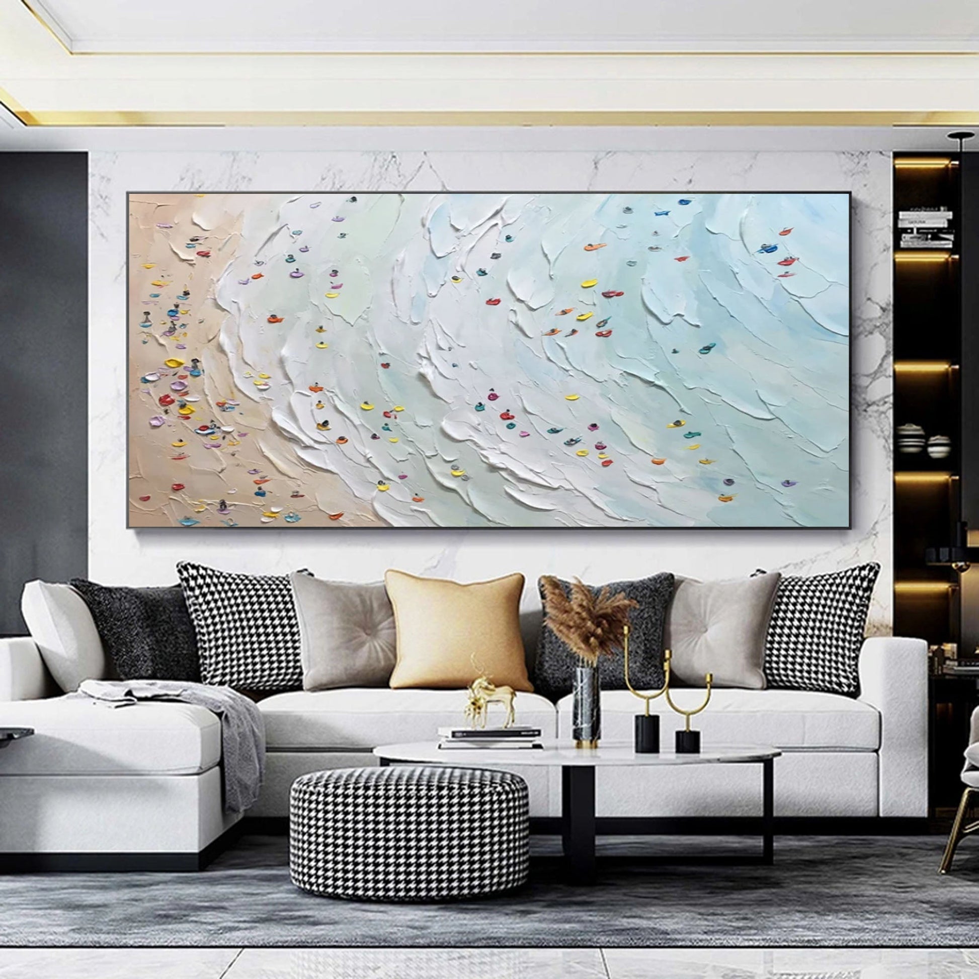 Plaster Art Texture Painting SG186 - Neutralighting