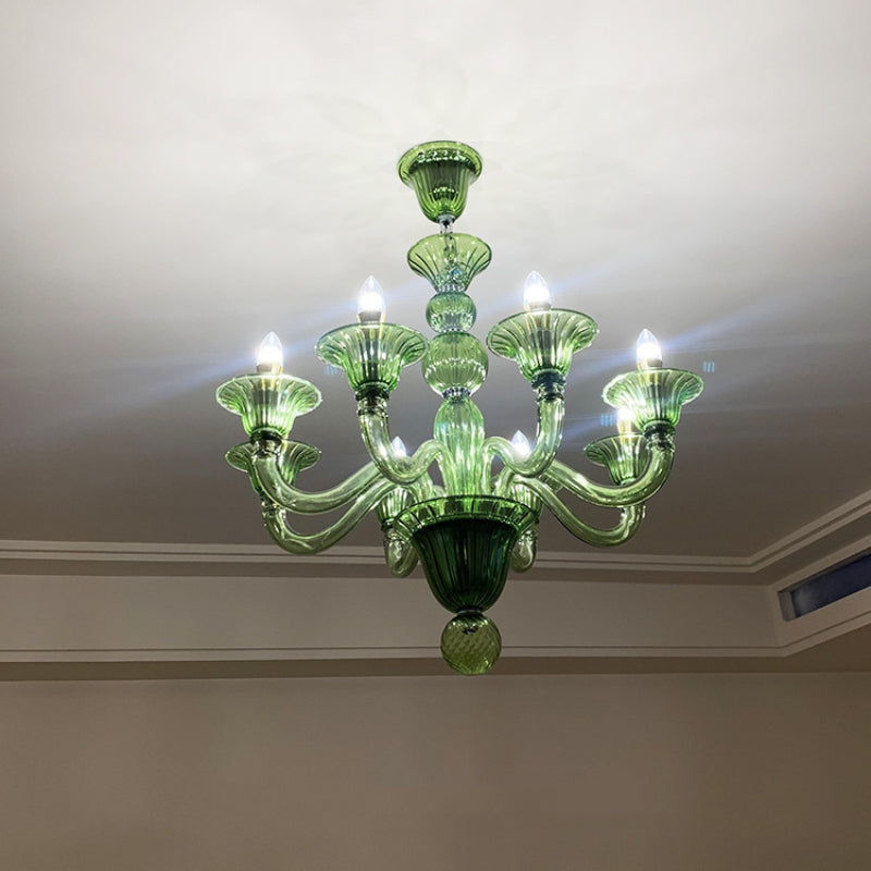 Silva Chandelier Retro Glass Yellow&Green&Clear - Neutral Decor