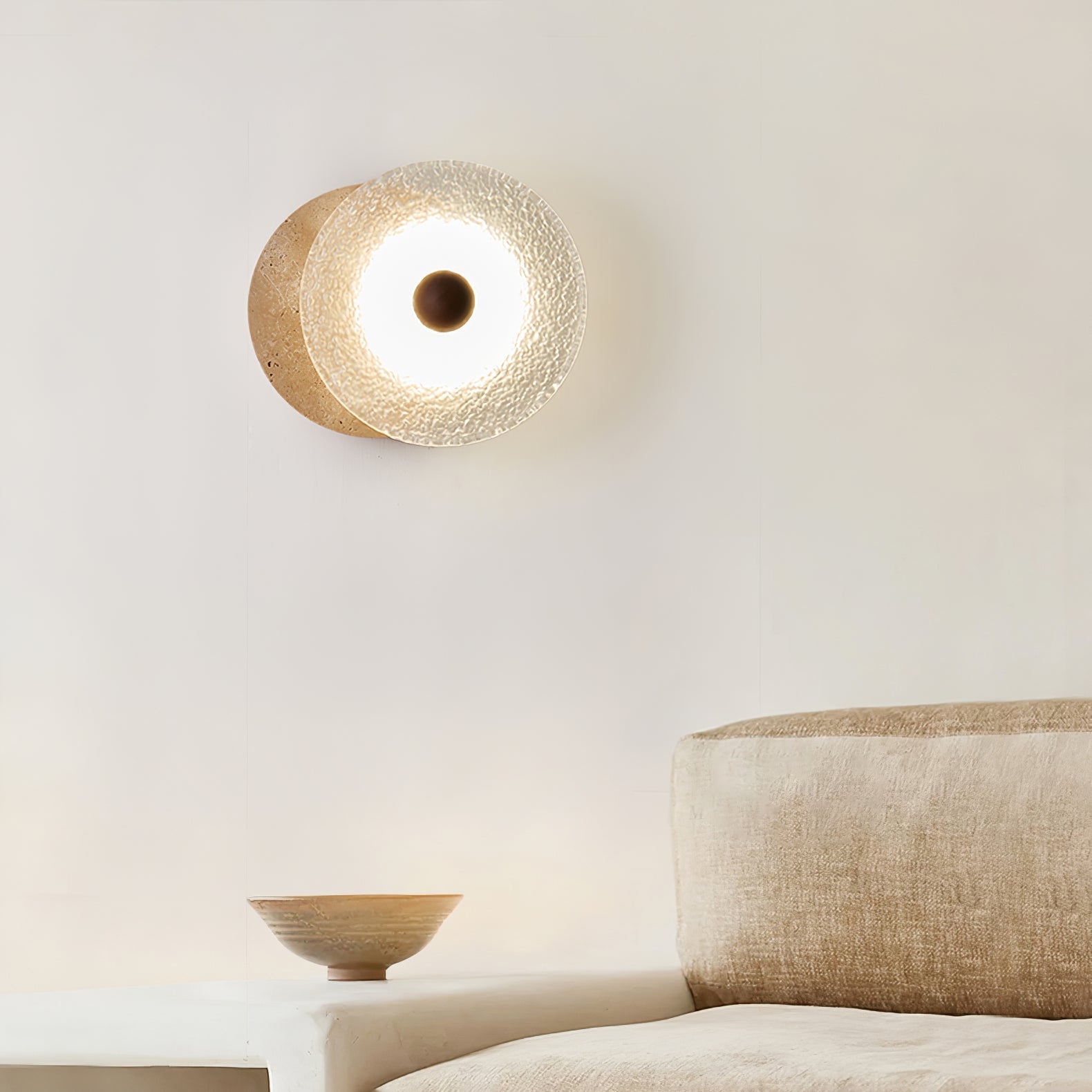 Olivia Travertine Wall Light-Neutral Decor