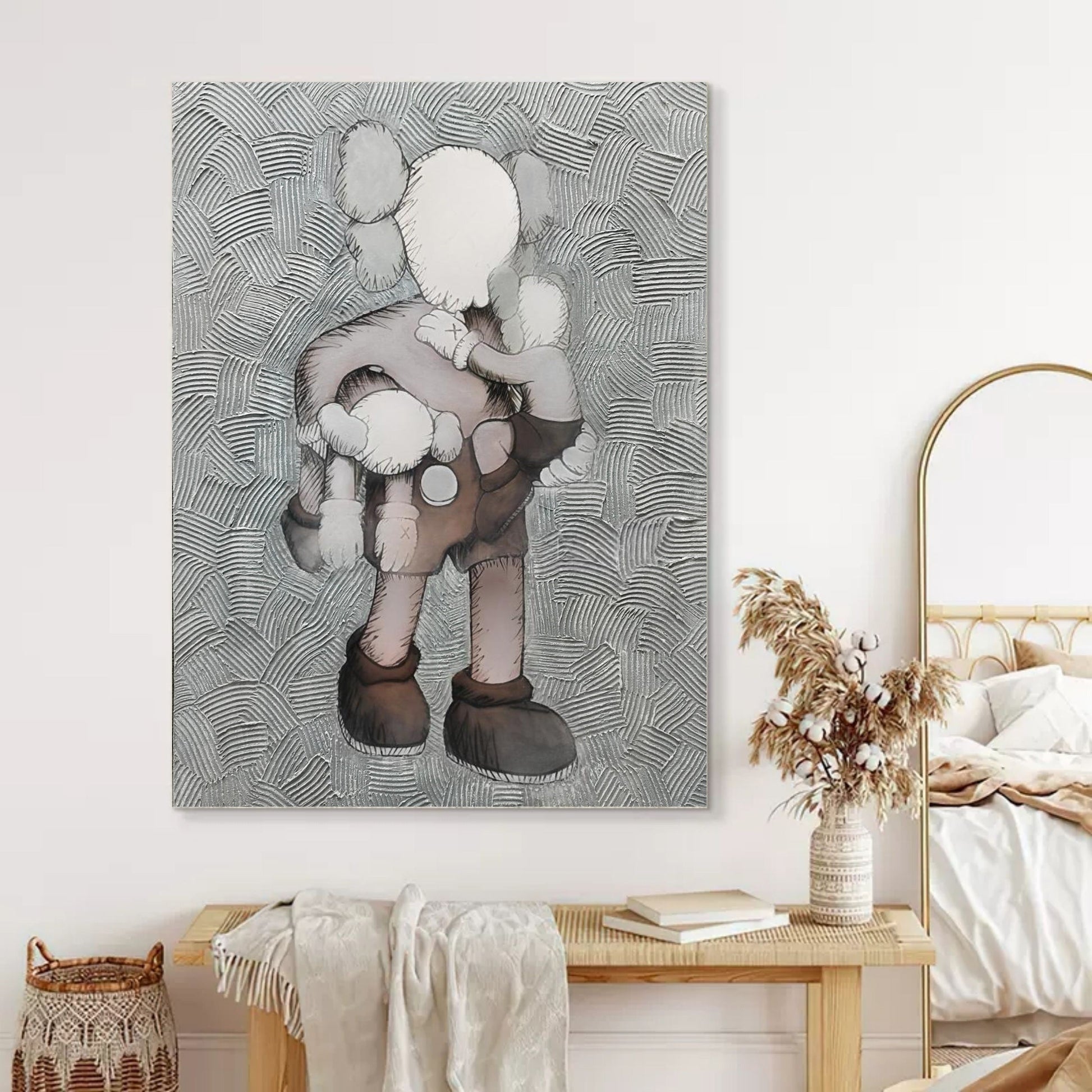 Wall Art Vertical Textured Cartoon Character Scene - Neutralighting